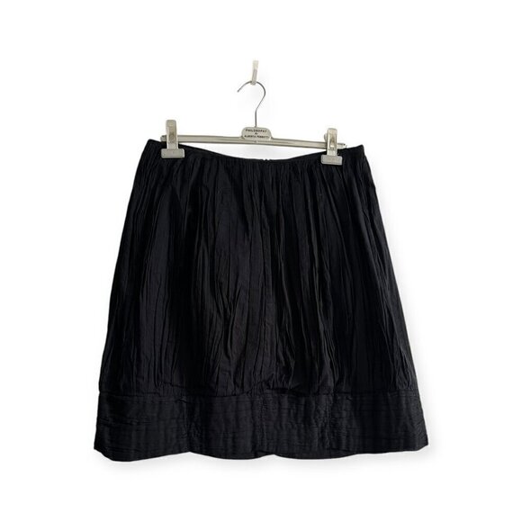 Philosophy di Alberta‎ Ferretti Black Cotton Pleated Short Skirt, Size 8 - Picture 1 of 12